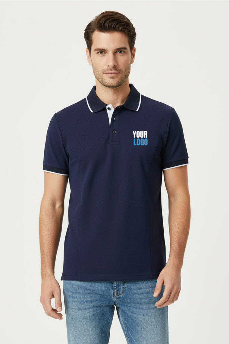 Custom Tipped Polo | Moisture-Wicking Premium Team Workwear