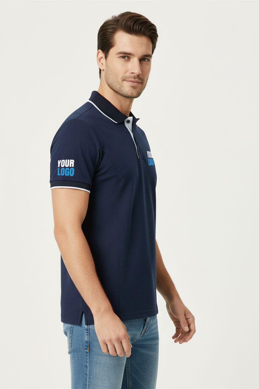 Custom Tipped Polo | Moisture-Wicking Premium Team Workwear