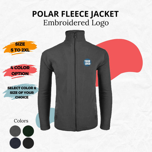 Sample Men's Custom Your Own Embroidery Polar Fleece Zipper Jacket