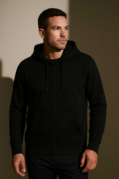 Zipper Hoodied Sweat Shirt
