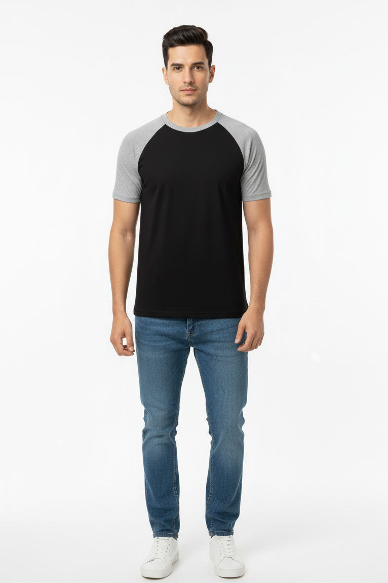 Black & Heather Grey