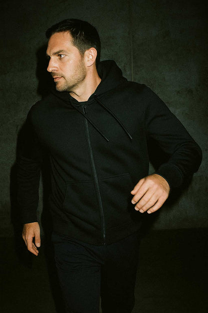 Zipper Hoodied Sweat Shirt