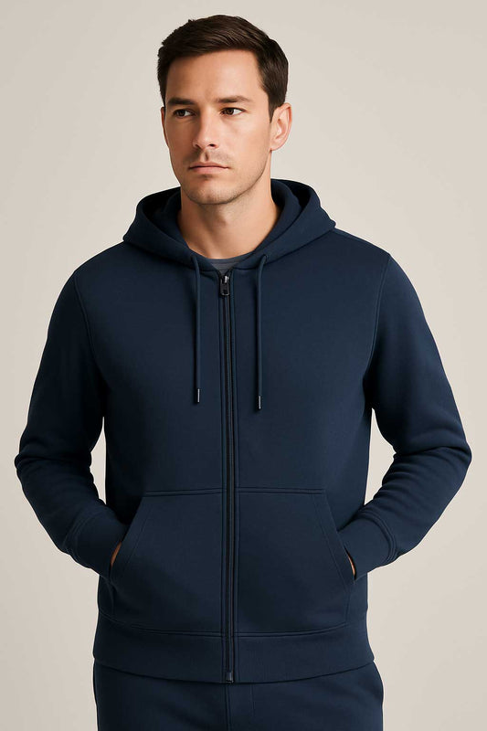 Zipper Hoodied Sweat Shirt