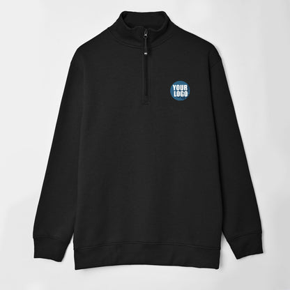 Sample Men's Custom Logo Print/Embroidered Quarter-Zip Long Sleeve Sweatshirt